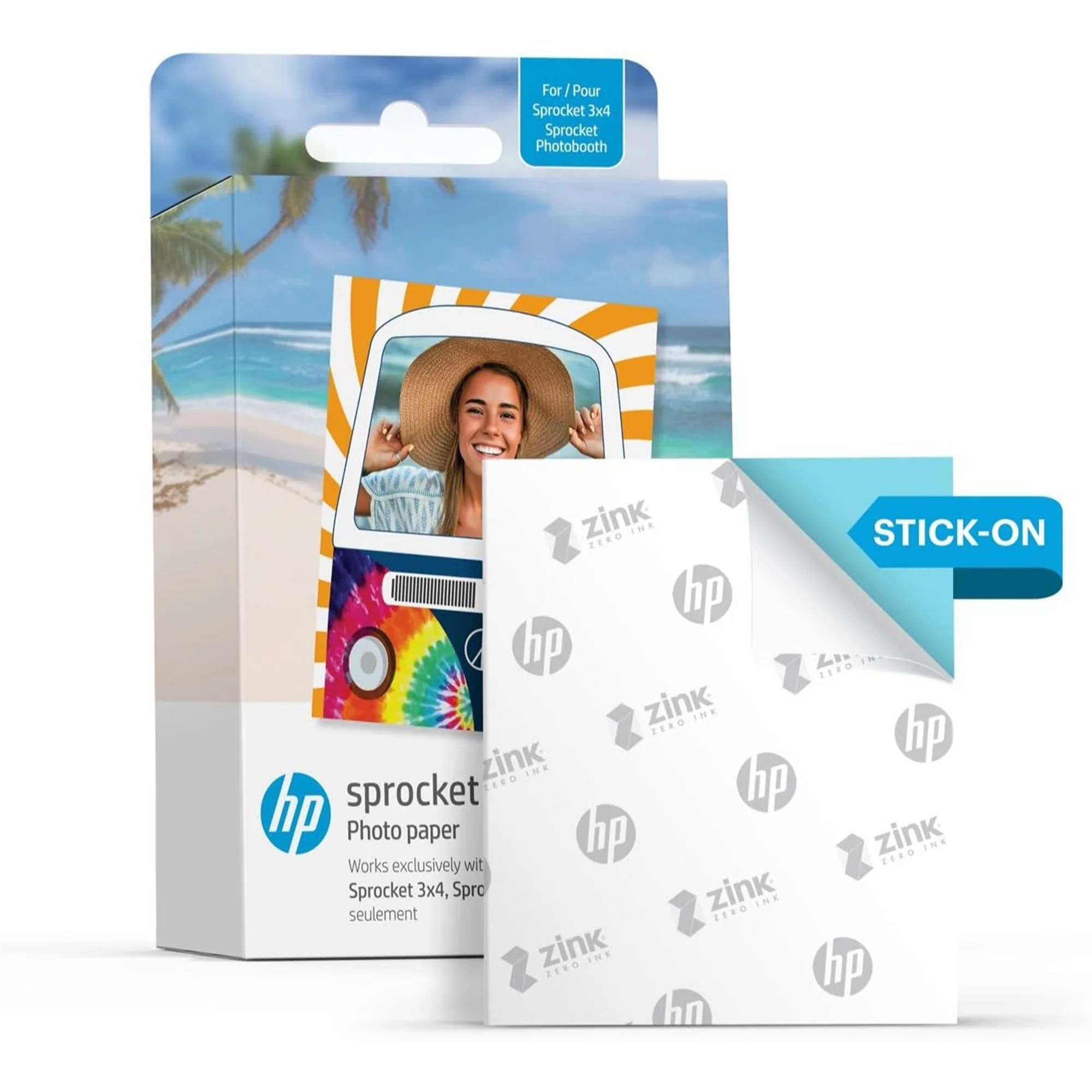 HP Sprocket Photobooth 3x4 Photo Printer (White) Bundle with Zink Paper (100 Sheets) & Carrying Case - Image 9